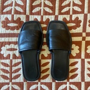 LoQ Sueno Sandals - black leather slides